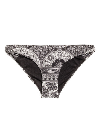 Черные купальные трусики-плавки с орнаментом H&M