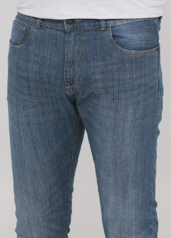 Синие демисезонные зауженные джинсы Easy