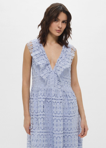 Голубое кэжуал платье H&M однотонное