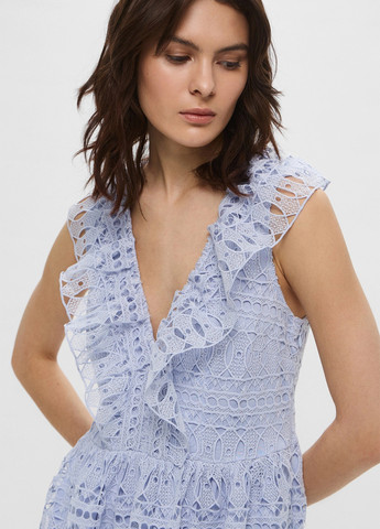 Голубое кэжуал платье H&M однотонное