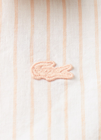 Розовая кэжуал рубашка в полоску Lacoste