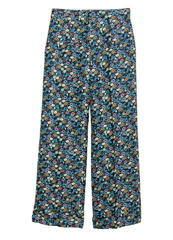 Темно-синие кэжуал летние прямые брюки H&M