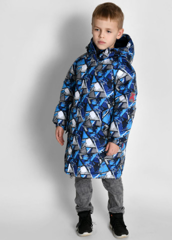 Синяя зимняя пуховая куртка для детей от 6 до 17 лет X-Woyz