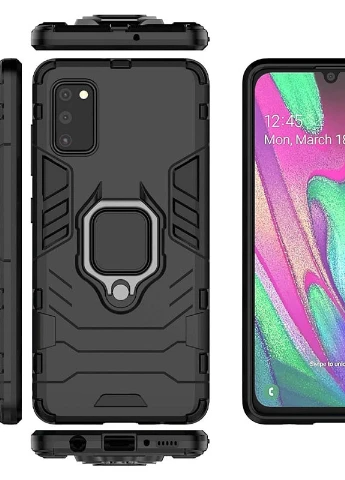 Ударостійкий чохол Transformer Ring for Magnet для Samsung Galaxy A41 Чорний / Soul Black (is_00000036434_4) Epik (238479772)