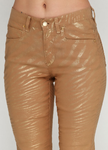 Золотистые кэжуал демисезонные брюки Angelo Marani