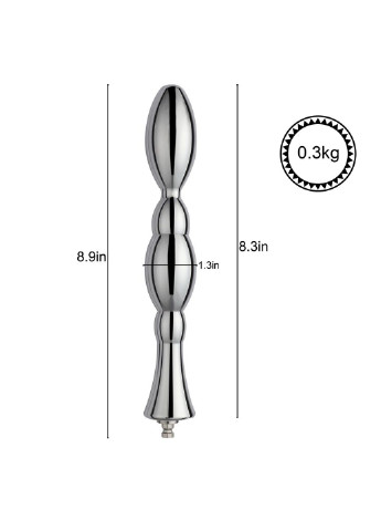 Металевий анальний плаг для секс-машин Hismith Bullet Anal Toy, система KlicLok Art of Sex (254785292)