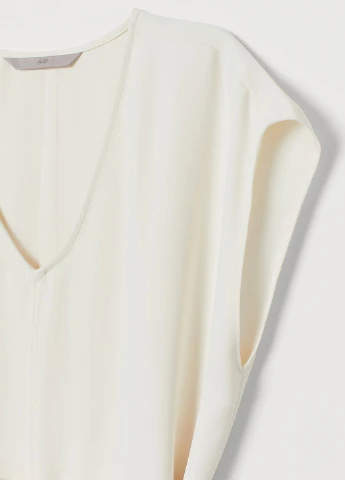 Белое деловое платье H&M однотонное