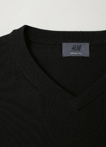 Черный демисезонный пуловер пуловер H&M