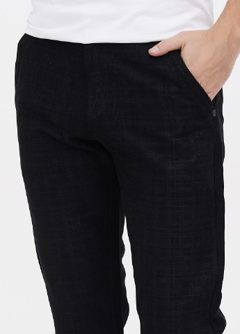 Черные кэжуал демисезонные прямые брюки Le Gutti