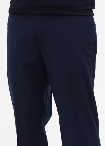 Темно-синие кэжуал демисезонные классические брюки Boohoo