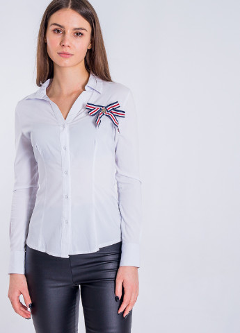 Белая кэжуал рубашка однотонная Sarah Chole