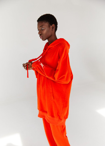 Удлиненная толстовка оранжевого цвета Gepur (250560639)