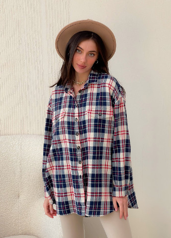 Синяя кэжуал рубашка в клетку Тю-Тю!