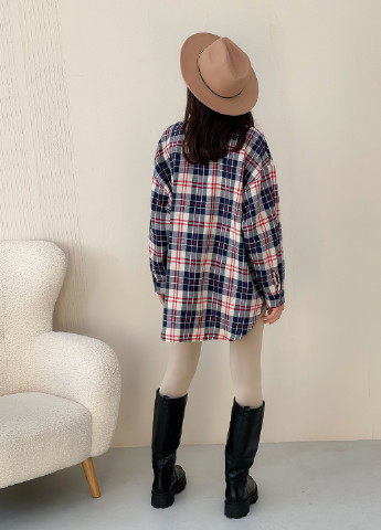 Синяя кэжуал рубашка в клетку Тю-Тю!