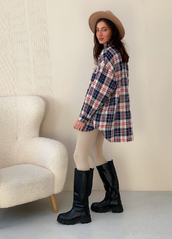 Синяя кэжуал рубашка в клетку Тю-Тю!