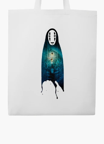 Еко сумка шоппер біла Безликий Бог Каонасі Віднесені примарами Spirited Away (9227-2831-WT2) Еко сумка шоппер біла 41*35 см MobiPrint (221683050)