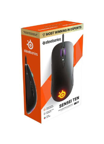 Мышка Sensei Ten Black (62527) SteelSeries (252634043)
