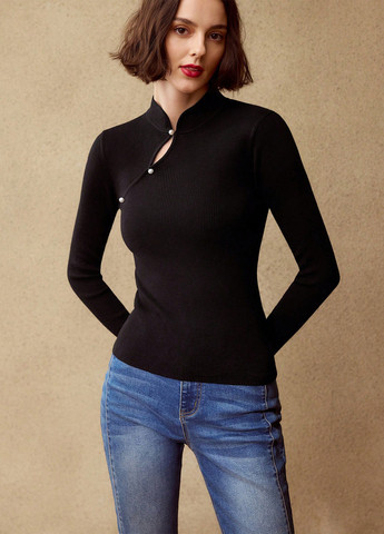 Чорний демісезонний светр SHEIN