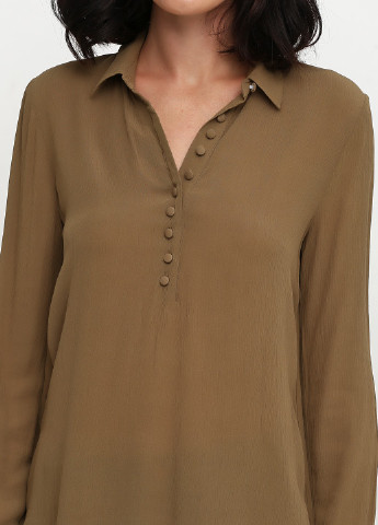 Оливкова (хакі) демісезонна блуза Mango
