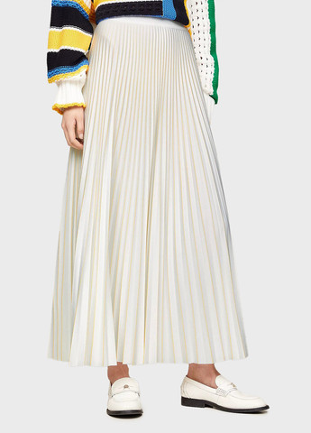 Молочная кэжуал однотонная юбка Tommy Hilfiger плиссе