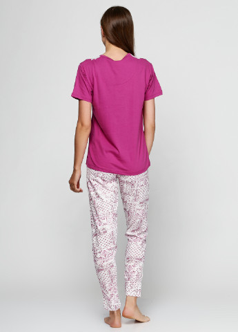 Лиловая всесезон пижама (футболка, брюки) Adalya