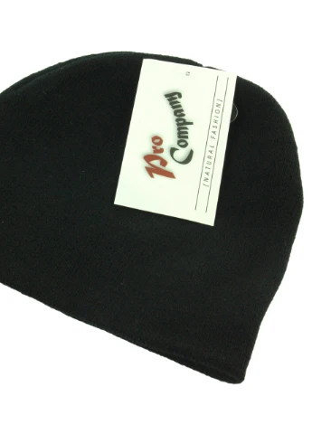 Шапка в'язана Біні ProCompany без одвороту чорного кольору (10925A) Pro Company (256140088)