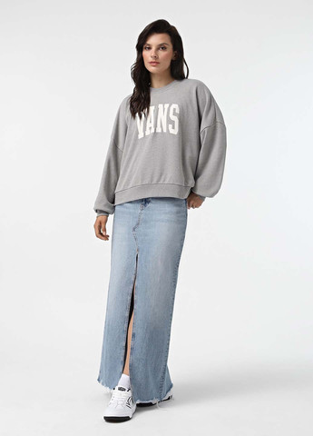 Серый свитшот Vans надпись без декора (330358923)