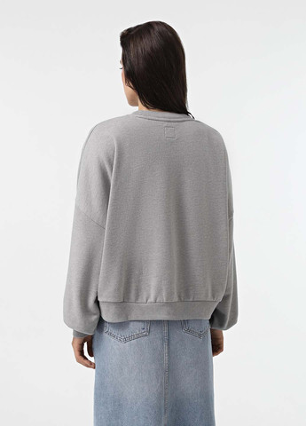 Серый свитшот Vans надпись без декора (330358923)