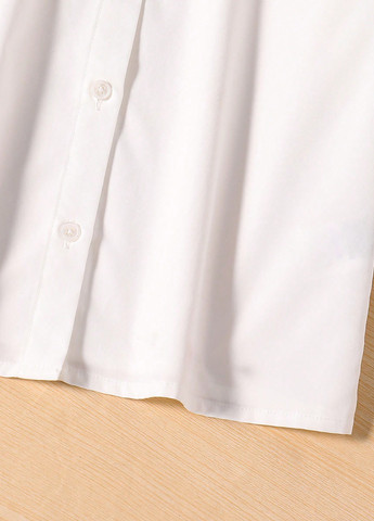 Белая однотонная блузка SHEIN демисезонная