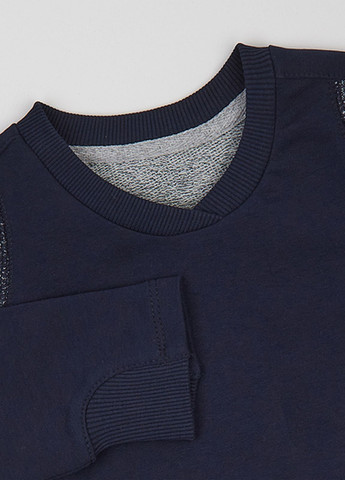 Ляля свитшот однотонный индиго кэжуал хлопок, двунитка