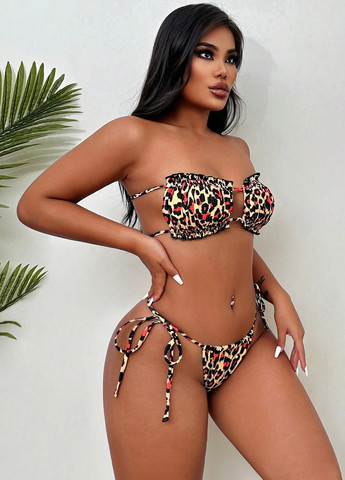 Комбінований літній купальник (ліф, трусики) бікіні SHEIN