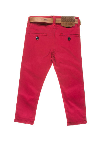 Бордовые кэжуал демисезонные со средней талией брюки Cemix