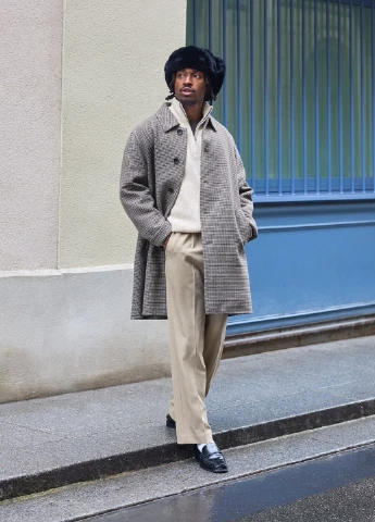 Коричневое демисезонное Пальто однобортное Uniqlo
