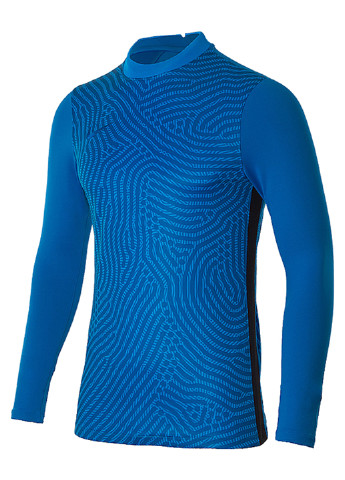 Голубой демисезонный спортивный лонгслив Nike с абстрактным узором