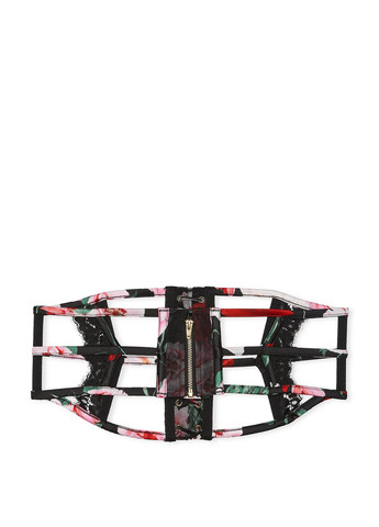 Чорний демісезонний комплект (корсет, трусики) Victoria's Secret