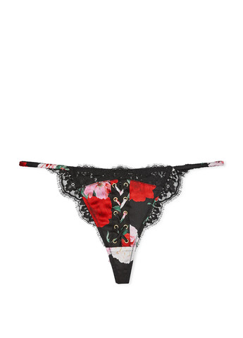 Чорний демісезонний комплект (корсет, трусики) Victoria's Secret