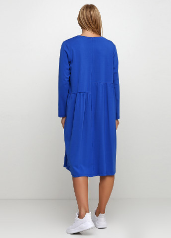 Синее кэжуал платье оверсайз Italy Moda с рисунком