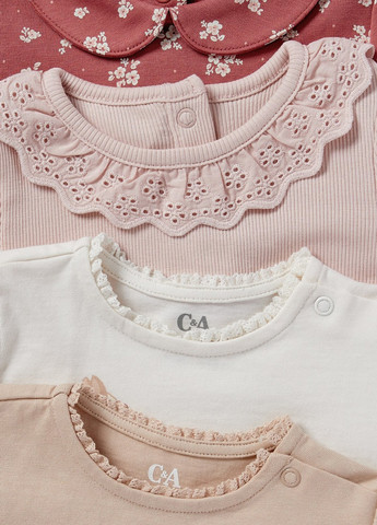 Разноцветный демисезонный кэжуал лонгслив C&A с цветами