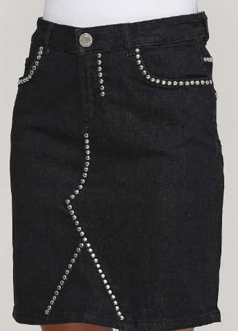 Черная кэжуал однотонная юбка Mos Mosh