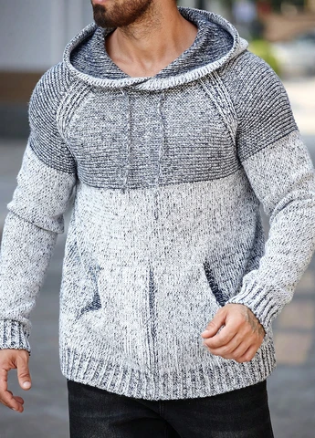 Серый зимний свитер SHEIN