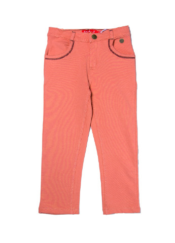 Розовые кэжуал демисезонные со средней талией брюки Little Marcel