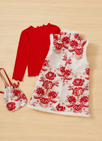 Комбінований демісезонний костюм (гольф, сукня) з сукнею SHEIN