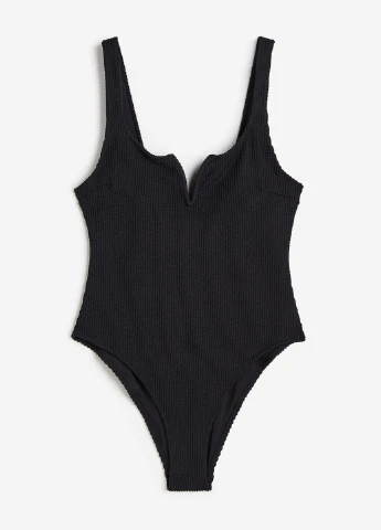 Чорний літній купальник суцільний, танк H&M