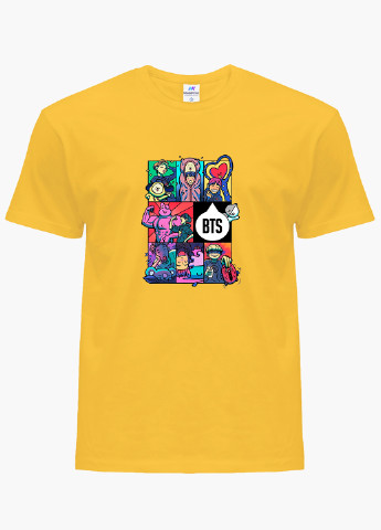 Желтая демисезонная футболка детская бтс (bts)(9224-1078) MobiPrint