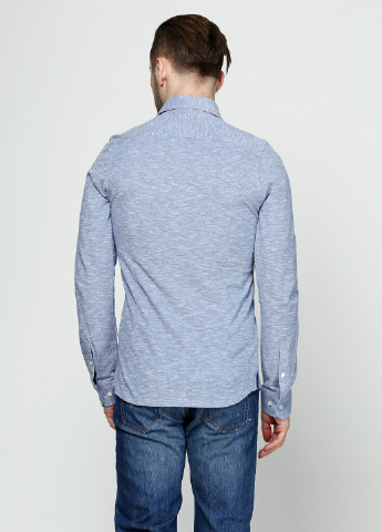 Голубой кэжуал рубашка однотонная Otto Kern с длинным рукавом