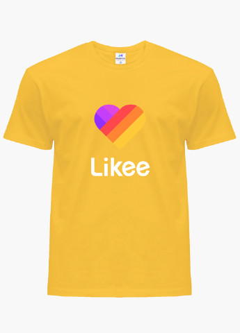 Жовта демісезонна футболка дитяча лайк (likee) (9224-1041) MobiPrint
