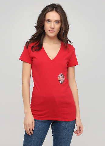 Красная летняя футболка Canvas