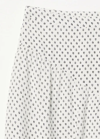 Черно-белая кэжуал с рисунком юбка H&M а-силуэта (трапеция)