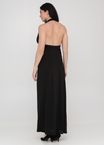 Черное вечернее платье клеш, с открытой спиной Issa London однотонное