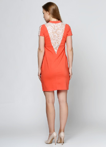 Оранжевое кэжуал платье Ut однотонное